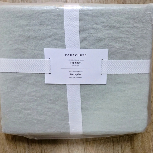 Parachute Heirloom Tencel Linen Top Sheet SAGE Green *NEW*